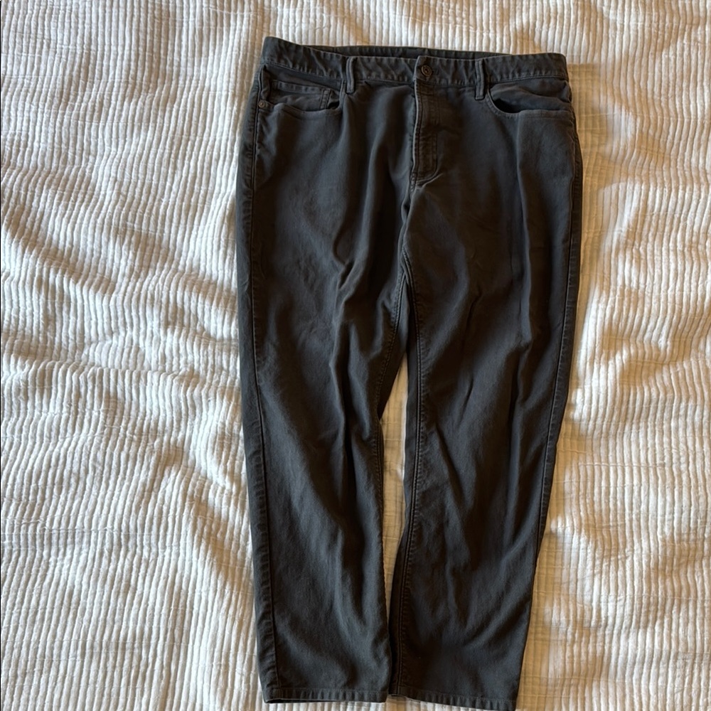 Bonobos Moleskin Pant 36x30 in Charcoal and Athletic Cut